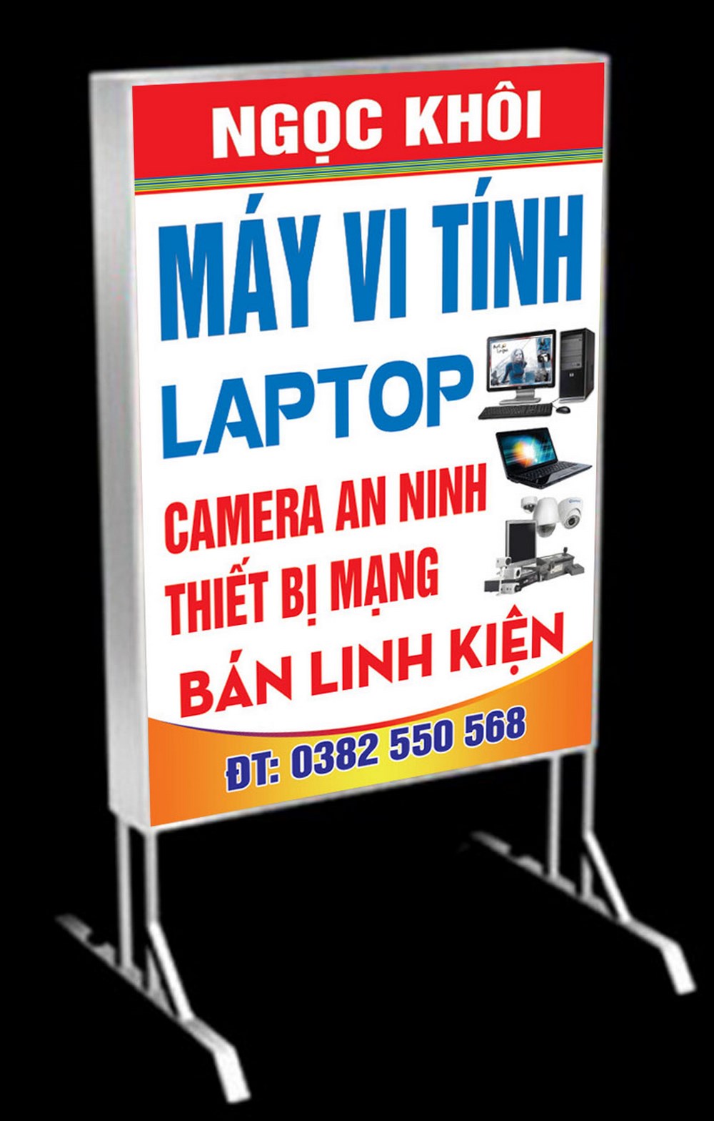 Mẫu biển vẫy tiệm vi tính laptop