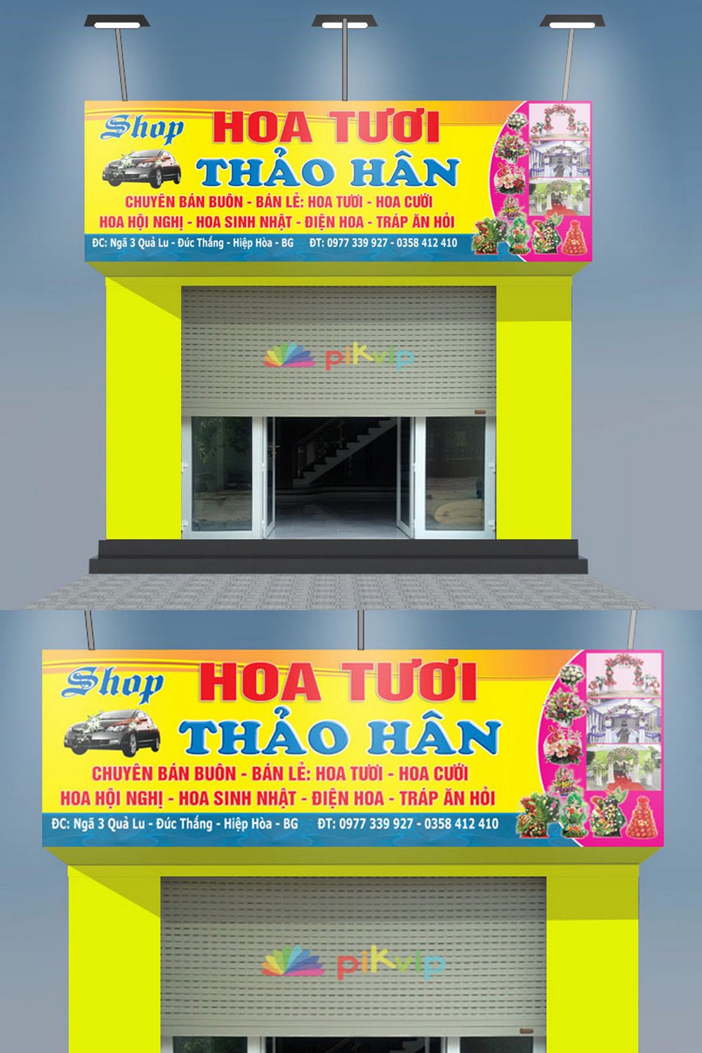 Mẫu biển quảng cáo shop hoa tươi thảo hân