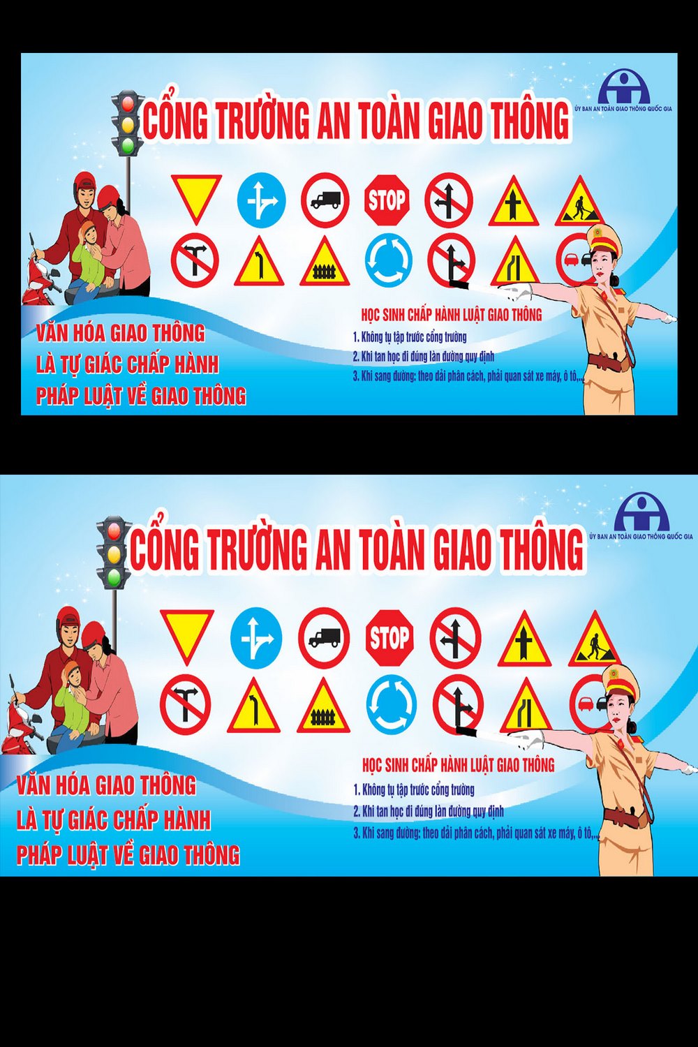 File cổng trường an toàn giao thông