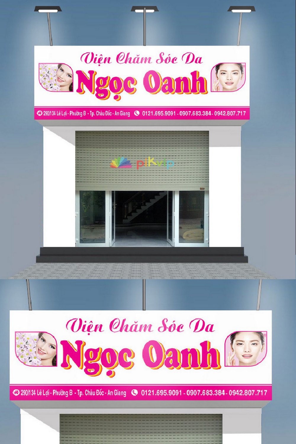 Market biển quảng cáo viện chăm sóc da Ngọc Oanh file Corel