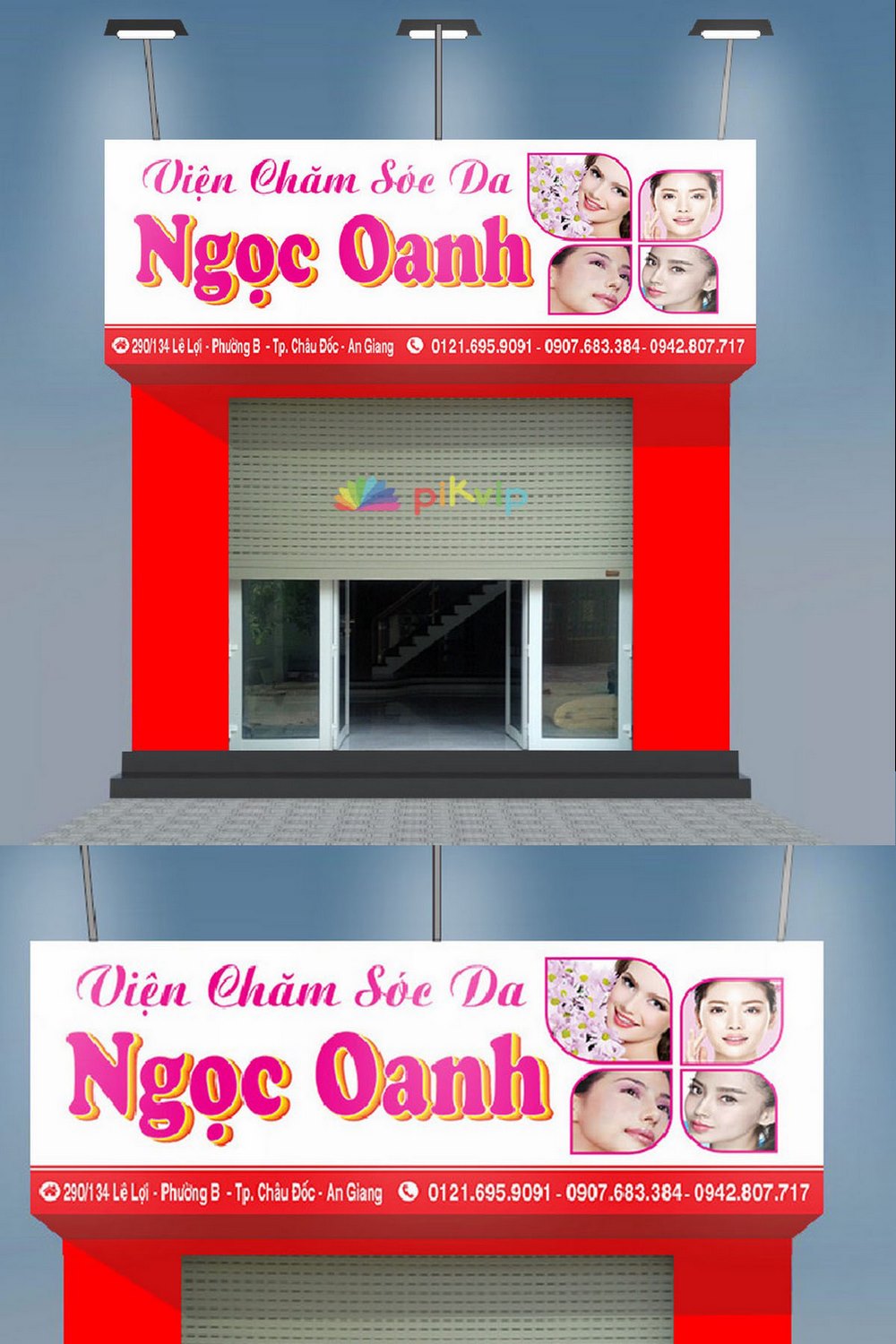 Market biển quảng cáo viện chăm sóc da Ngọc Oanh file Corel 02