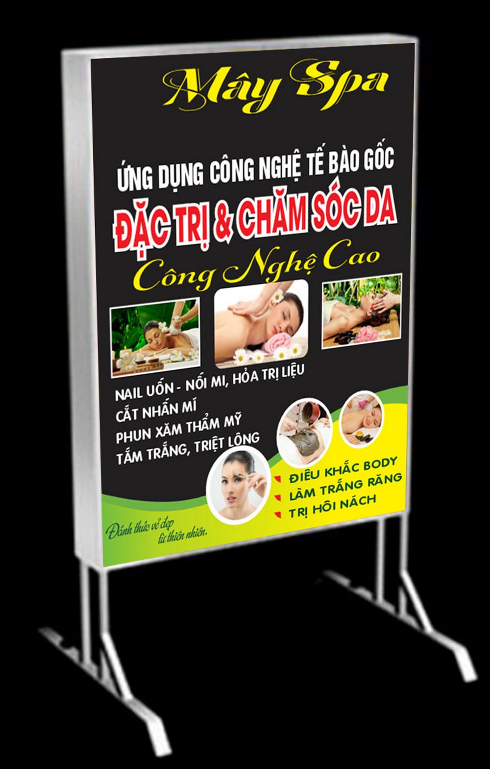 Market bảng quảng cáo Spa Mây file Corel