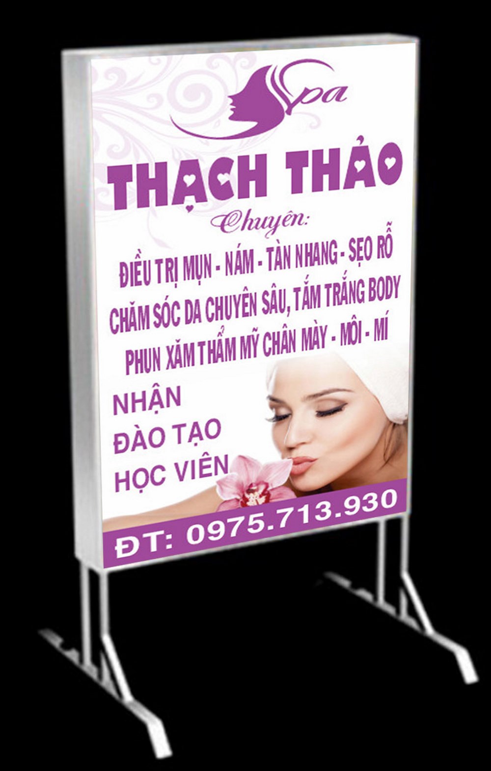 Market biển vẫy quảng cáo Spa thạch thảo file Corel