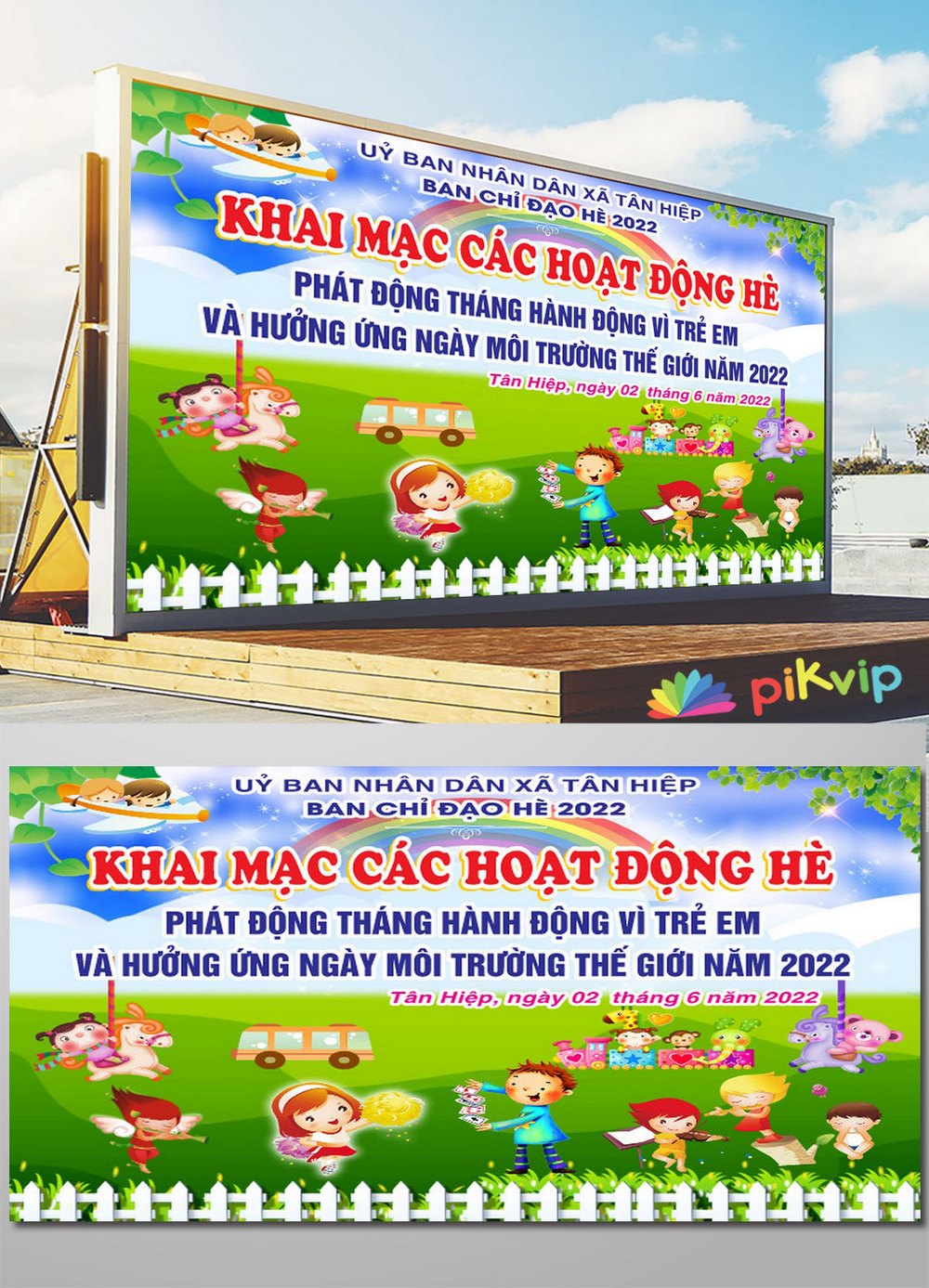 Mẫu phông nền khai mạc hoạt động hè