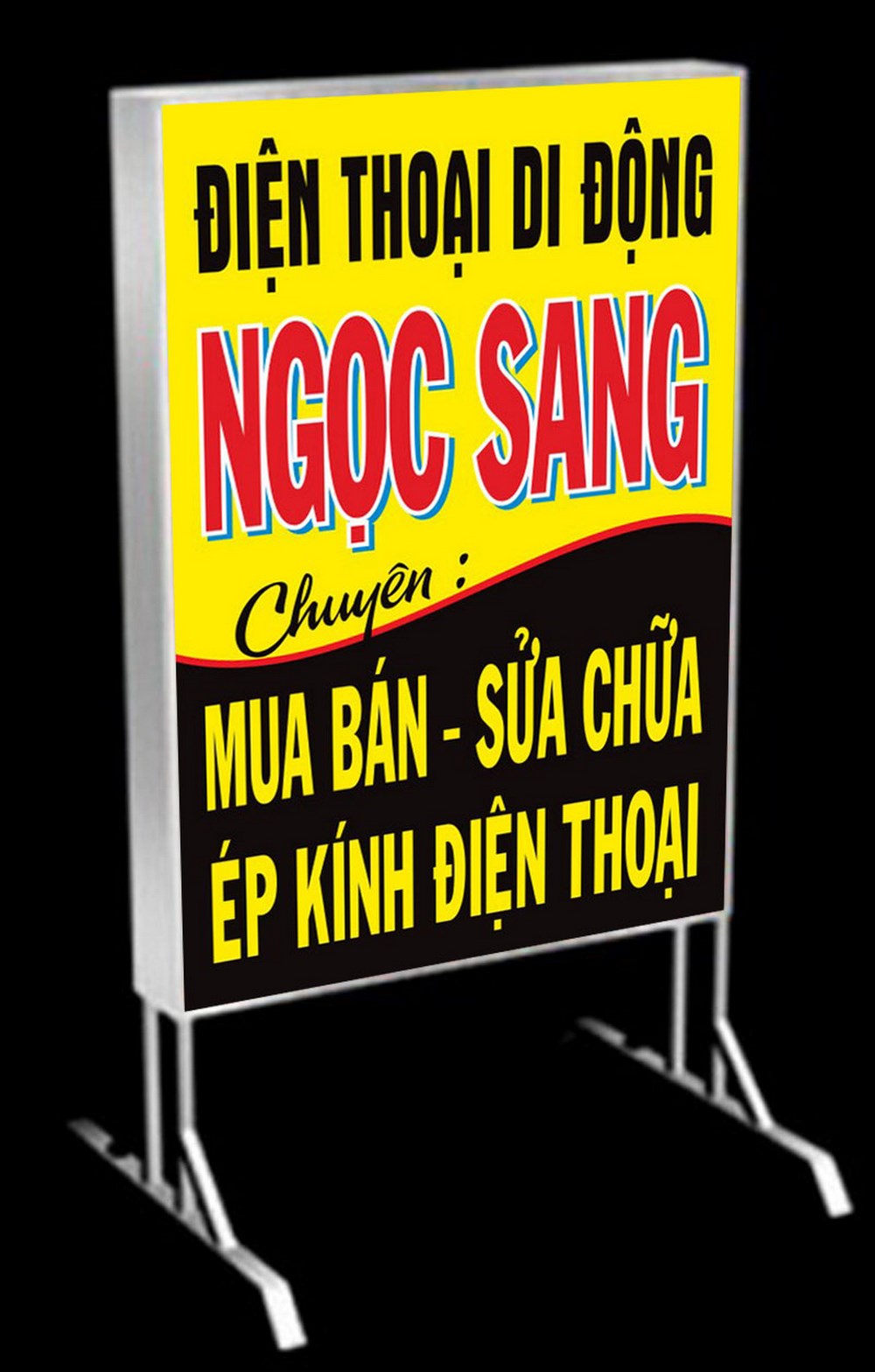 Mẫu bảng hiệu cửa hàng điện thoại ngọc sang