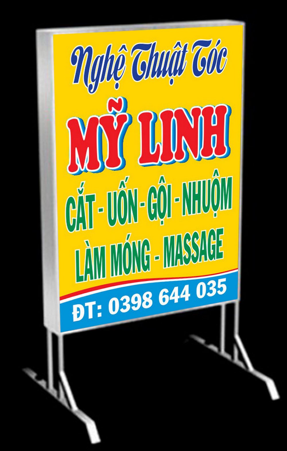 Mẫu bảng hiệu tiệm tóc Ngọc Linh