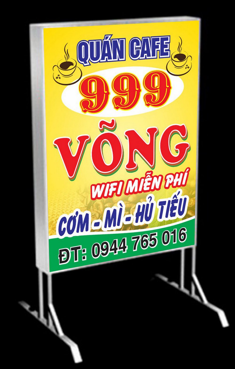 Mẫu bảng hiệu quán cà phê võng 999