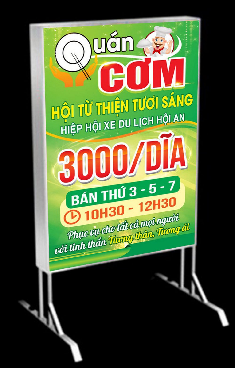 Mẫu bảng hiệu quán cơm 3000