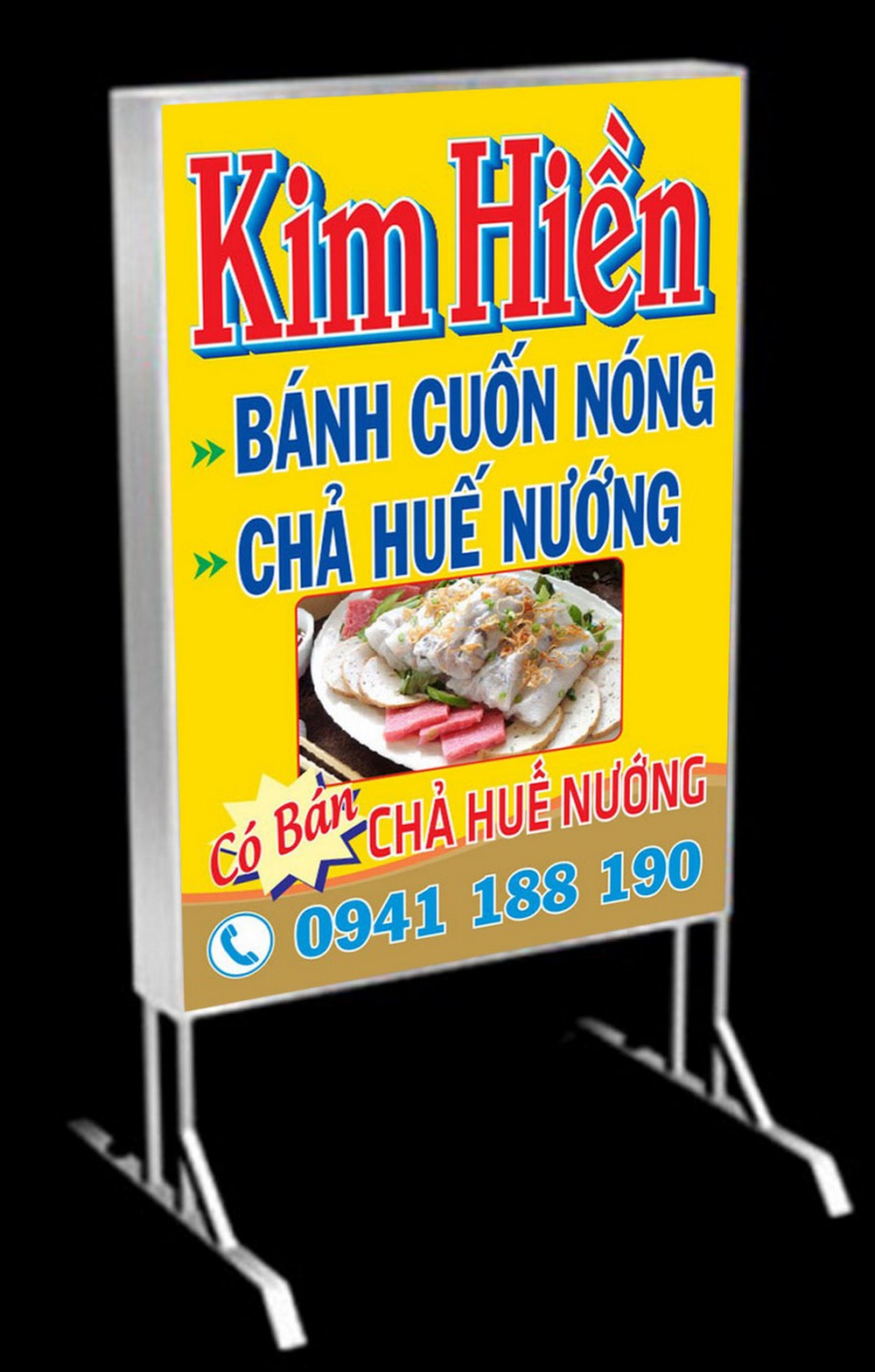 Mẫu bảng hiệu quán ăn sáng Kim Hiền