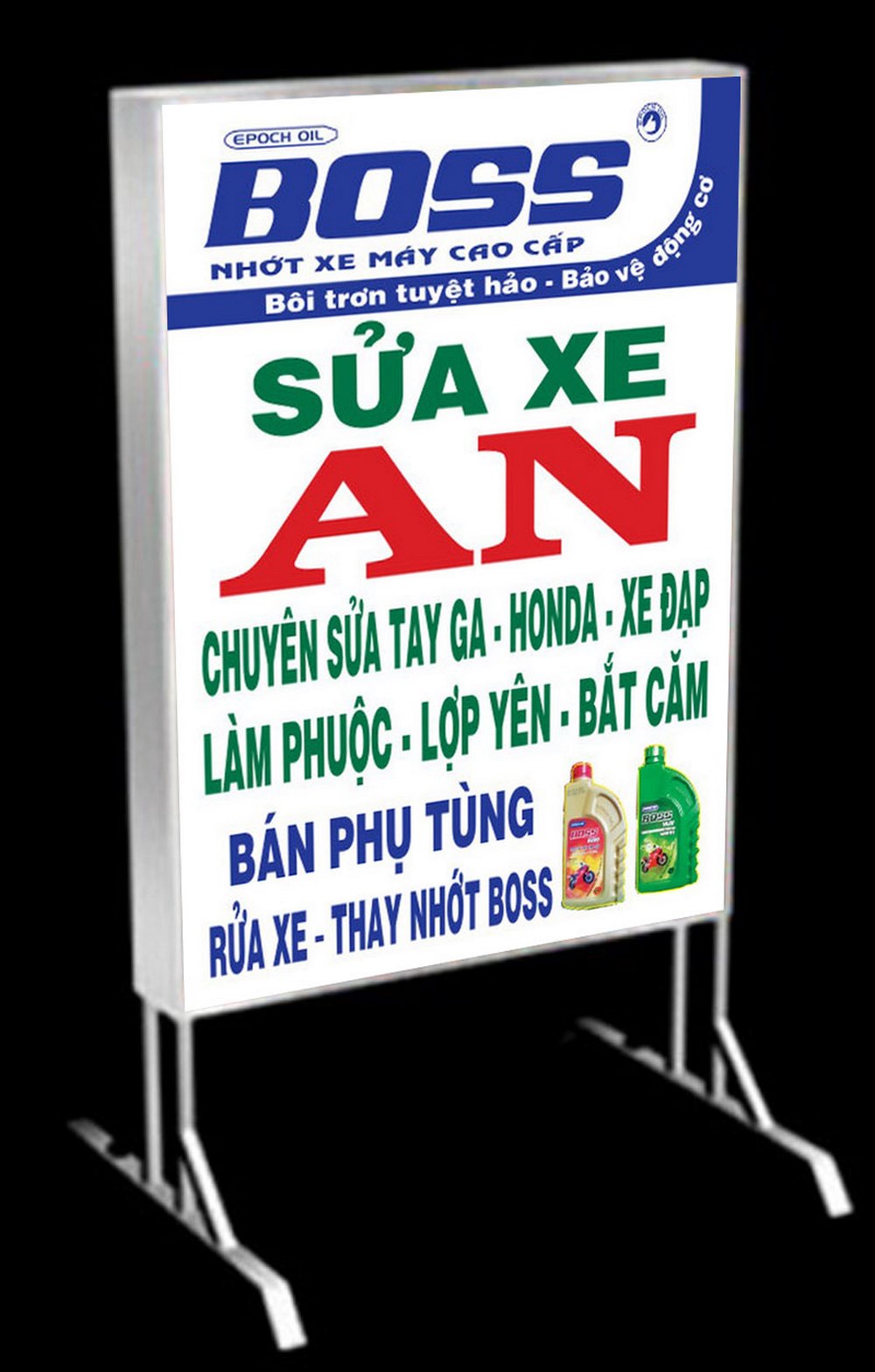 Mẫu bảng hiệu cửa hàng sửa xe An