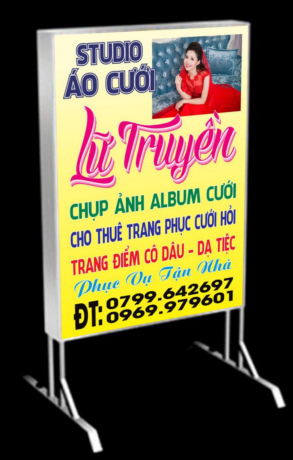 Mẫu bảng hiệu áo cưới studio Lữ Truyền