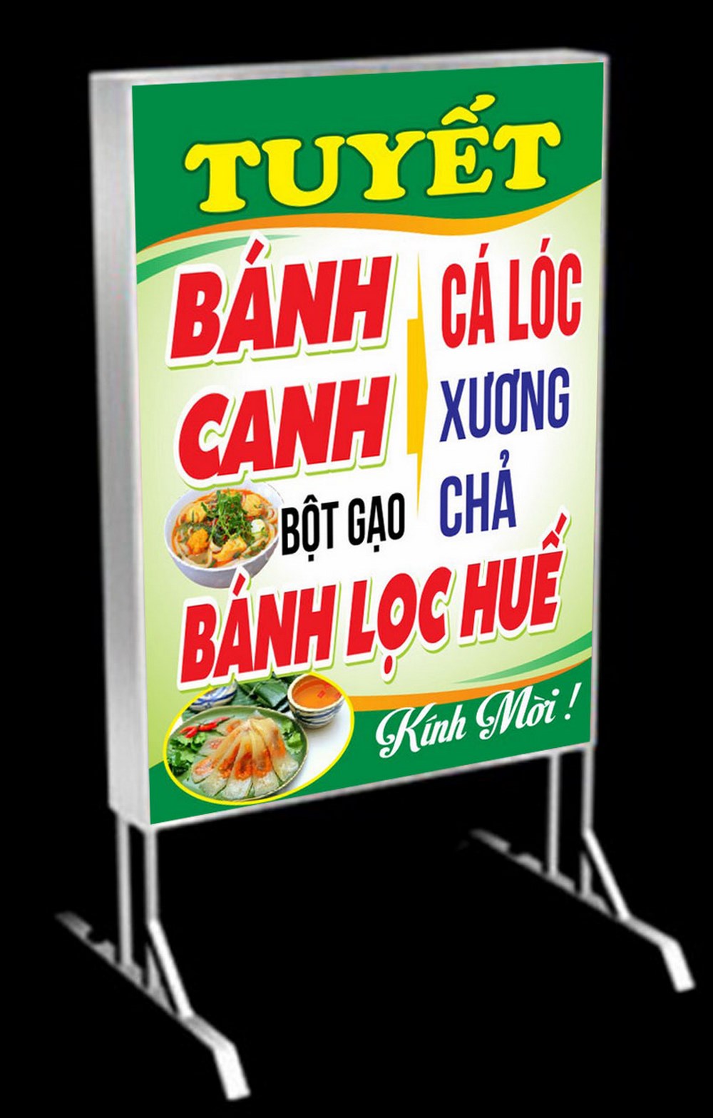 Mẫu bảng hiệu quán ăn bánh canh cá lóc Tuyết