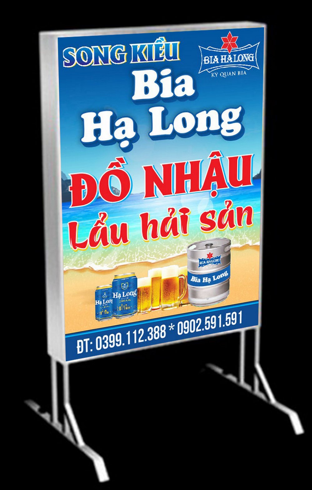 Mẫu bảng hiệu quán nhậu bia tươi Hạ Long