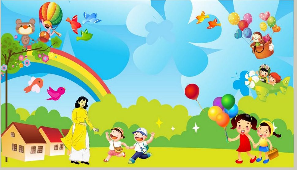 Background hình nền trang trí mầm non