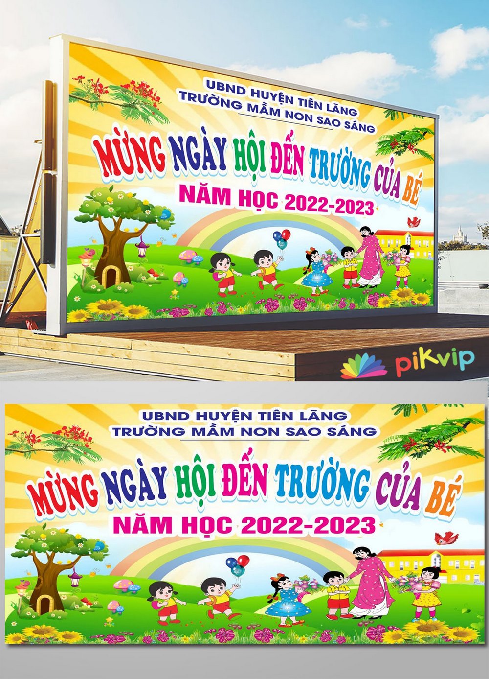 Mẫu phông nền khai giảng năm học mới file corel 2022 03