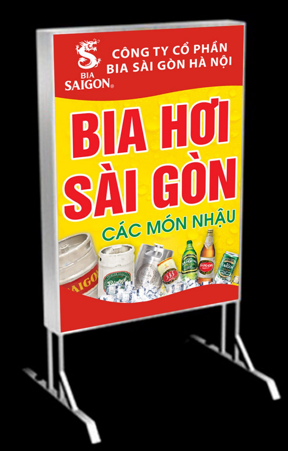 Biển vẫy quảng cáo bia hơi sài gòn file corel