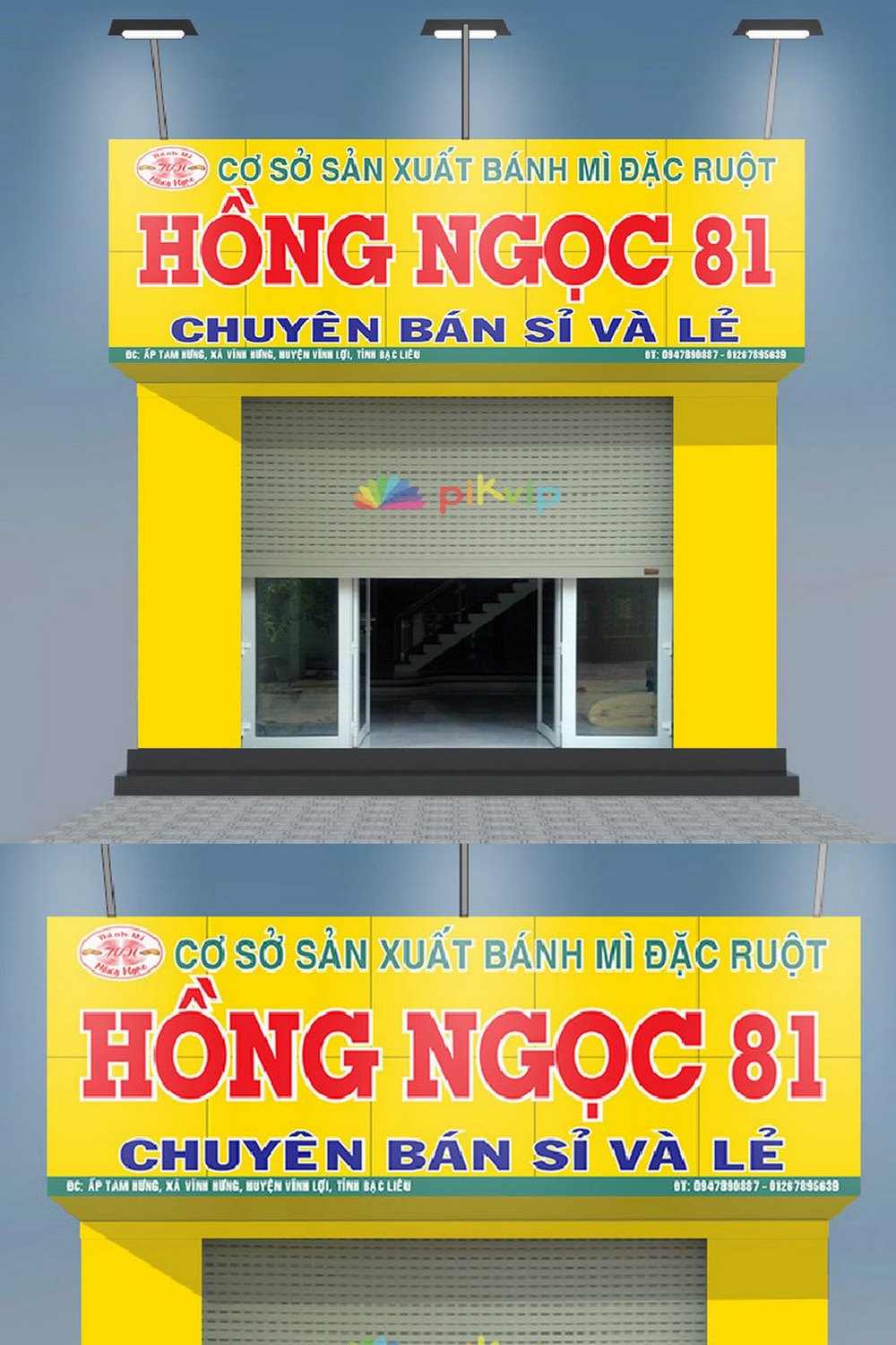 Mẫu bảng quảng cáo cửa hàng bán bánh mì 81 file corel