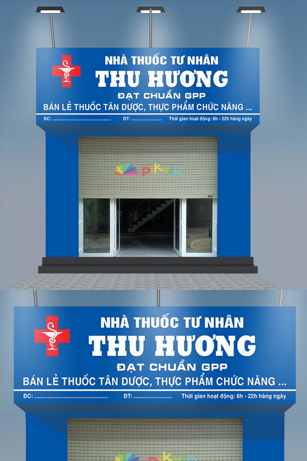 Bảng Hiệu Nhà Thuốc Tư Nhân file corel đẹp