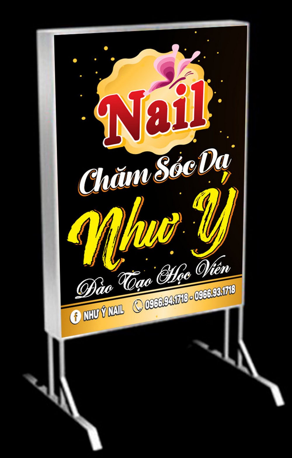 Biển vẫy Spa Nail Như Ý file corel cdr