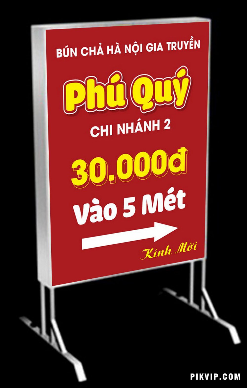 Bảng quảng cáo quán bún chả hà nội file corel