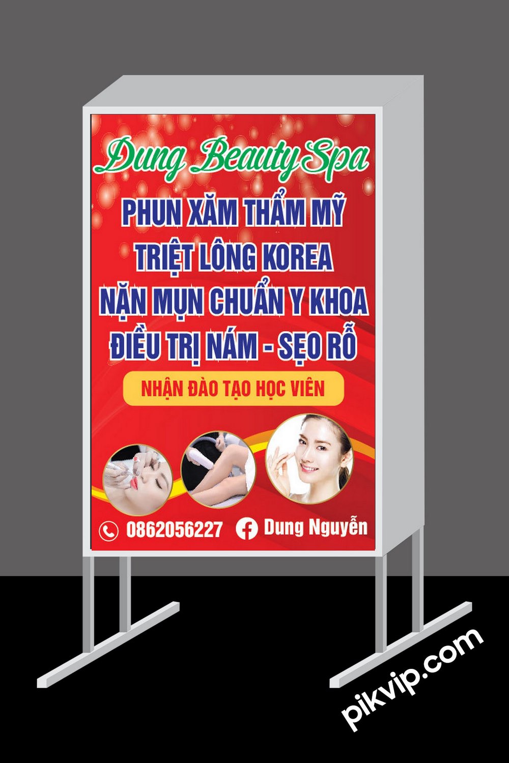 Biển vẫy dung beauty spa đẹp file Ai