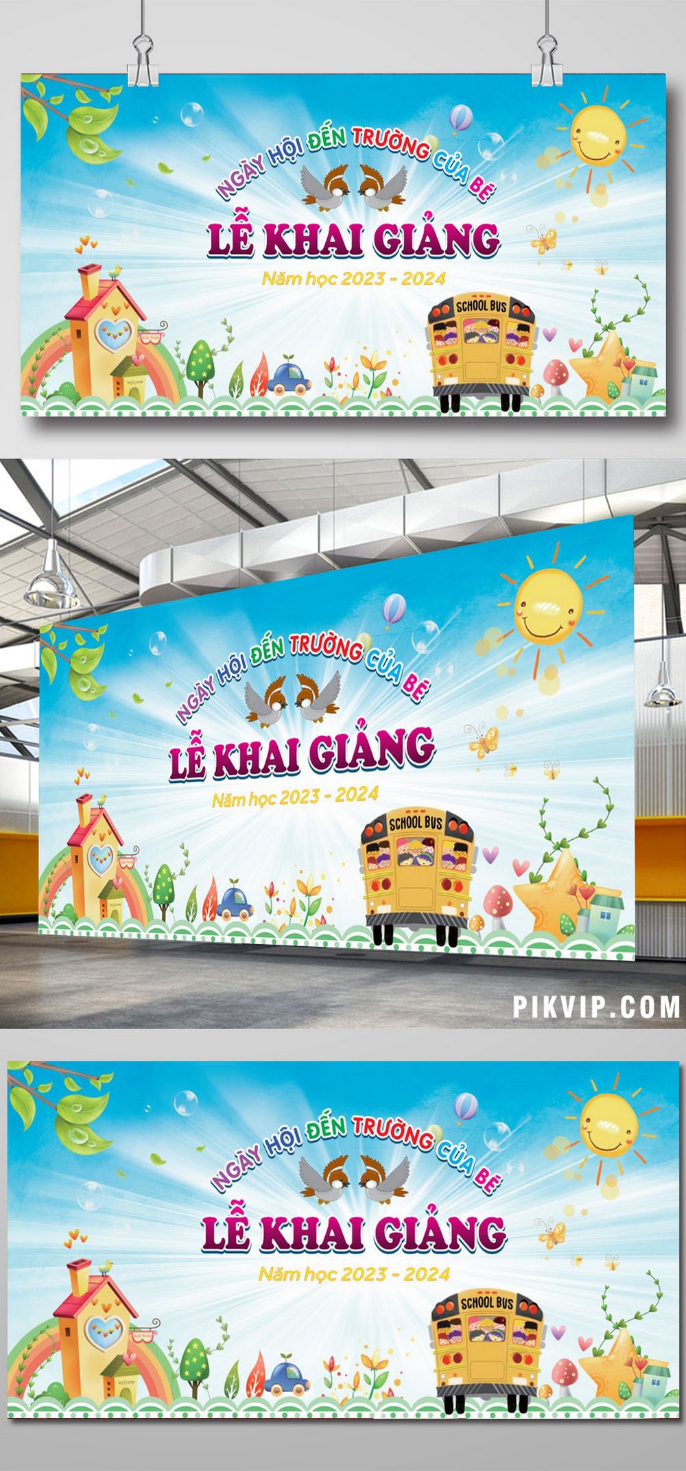 Phông nền khai giảng năm học mới 2023 2024 file corel 02