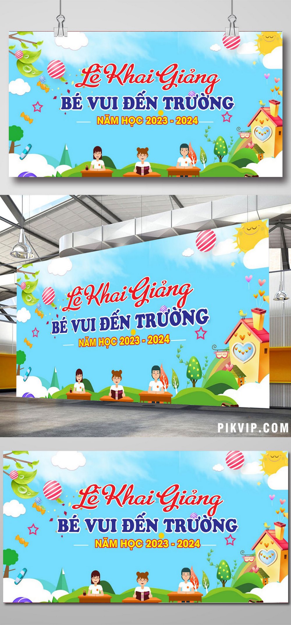 Phông nền khai giảng năm học mới 2023 2024 file corel 05