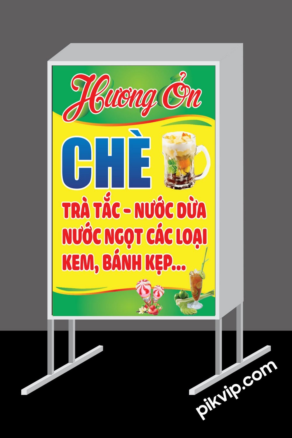 Biển quán chè ăn vặt