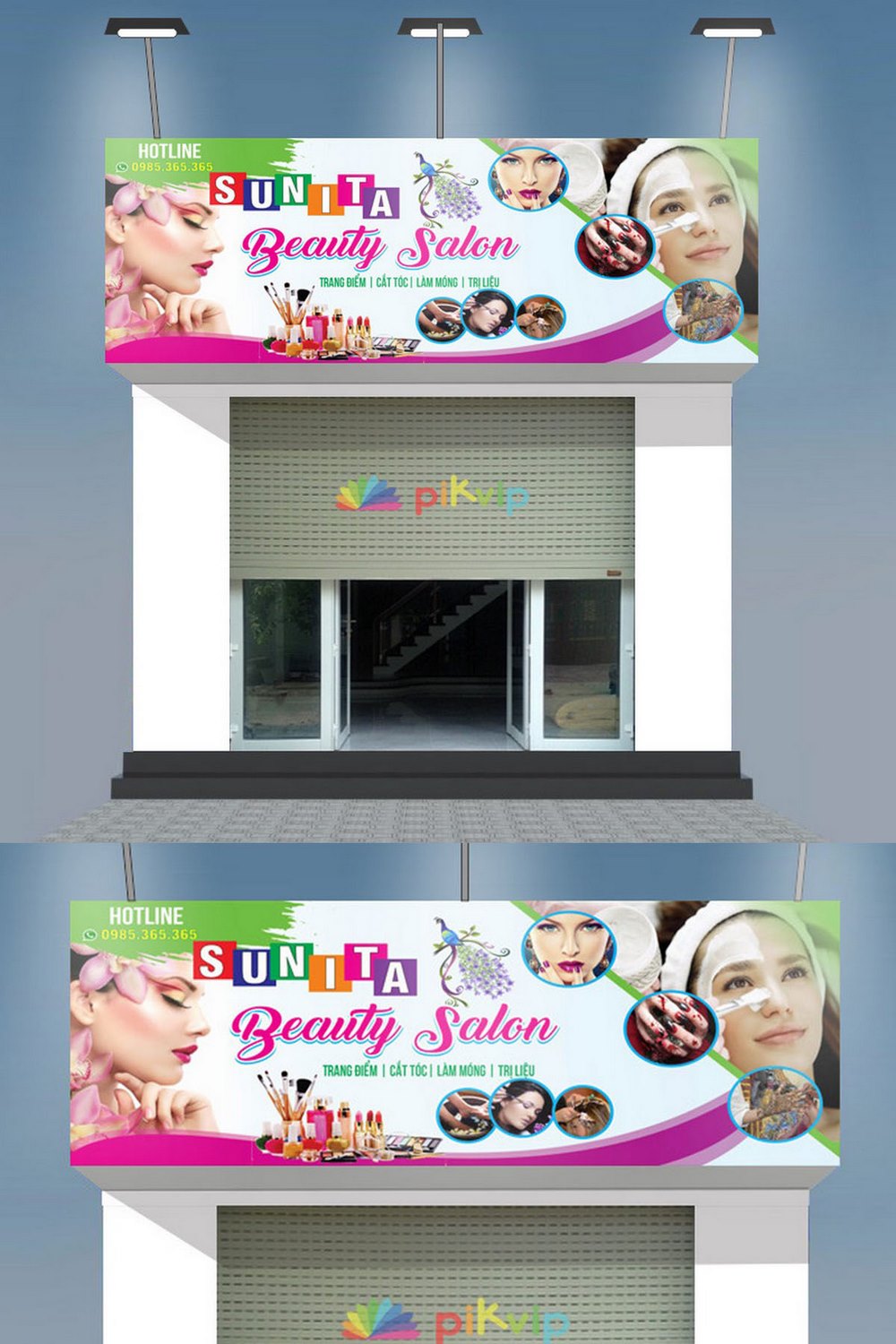 Mẫu biển quảng cáo tiệm beauty salon