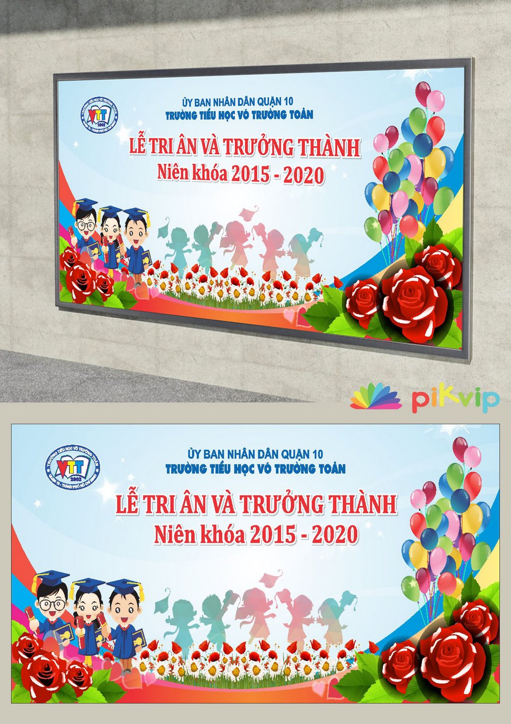 Phông nền lễ tri ân và trưởng thành tiểu học