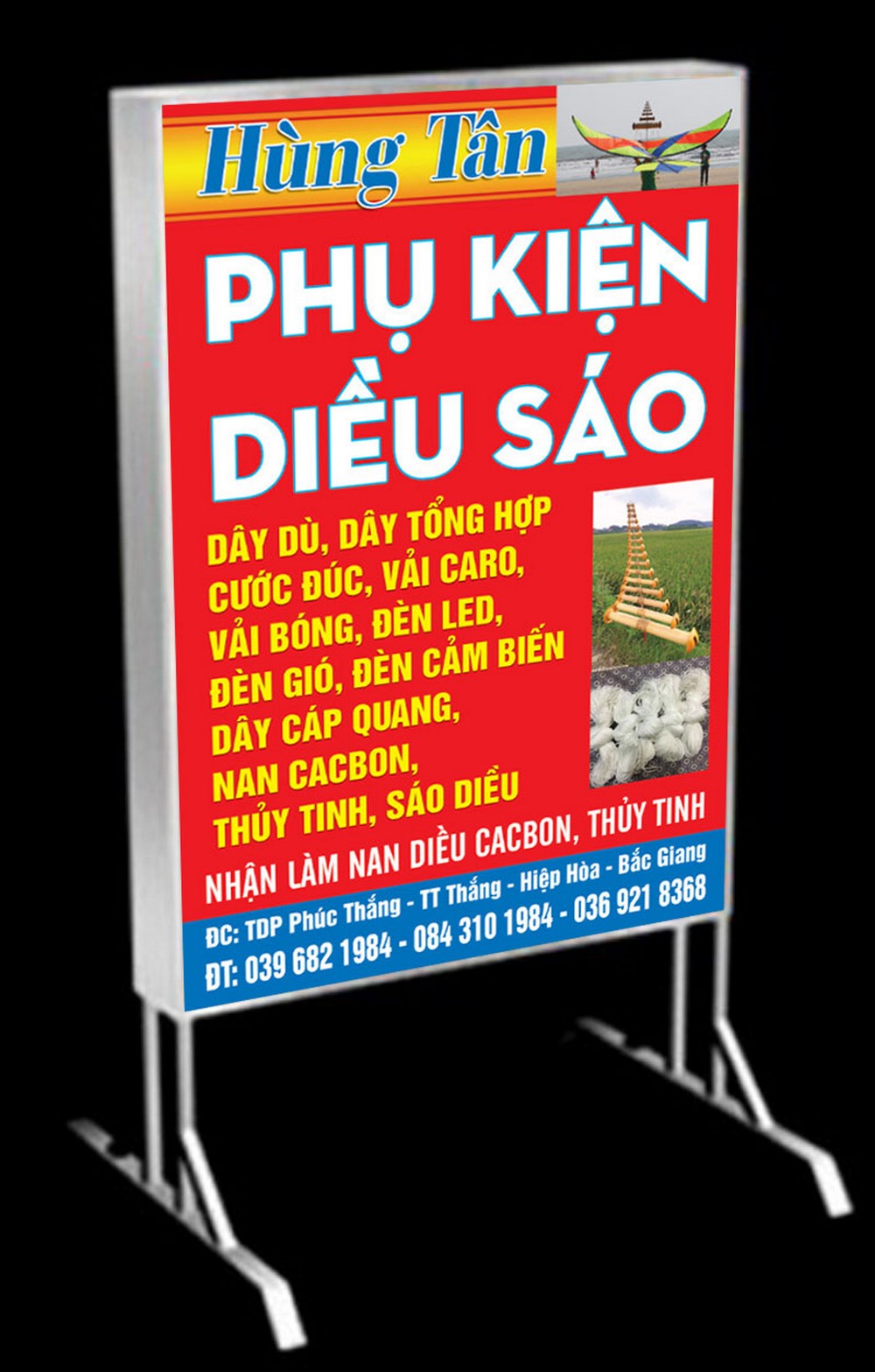 Mẫu biển vẫy tiệm diều sáo