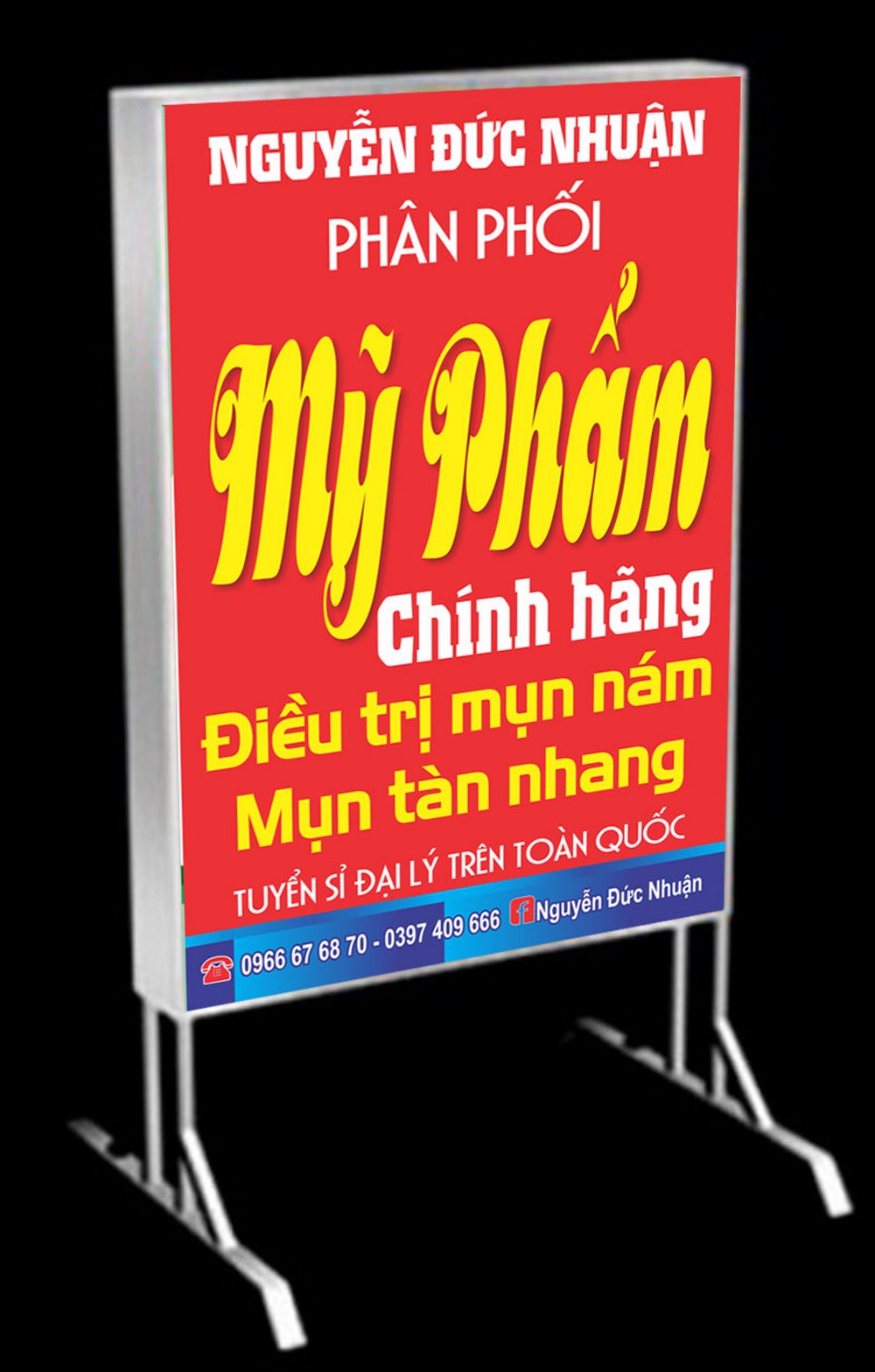 Mẫu biển vẫy nhà phân phối mỹ phẩm