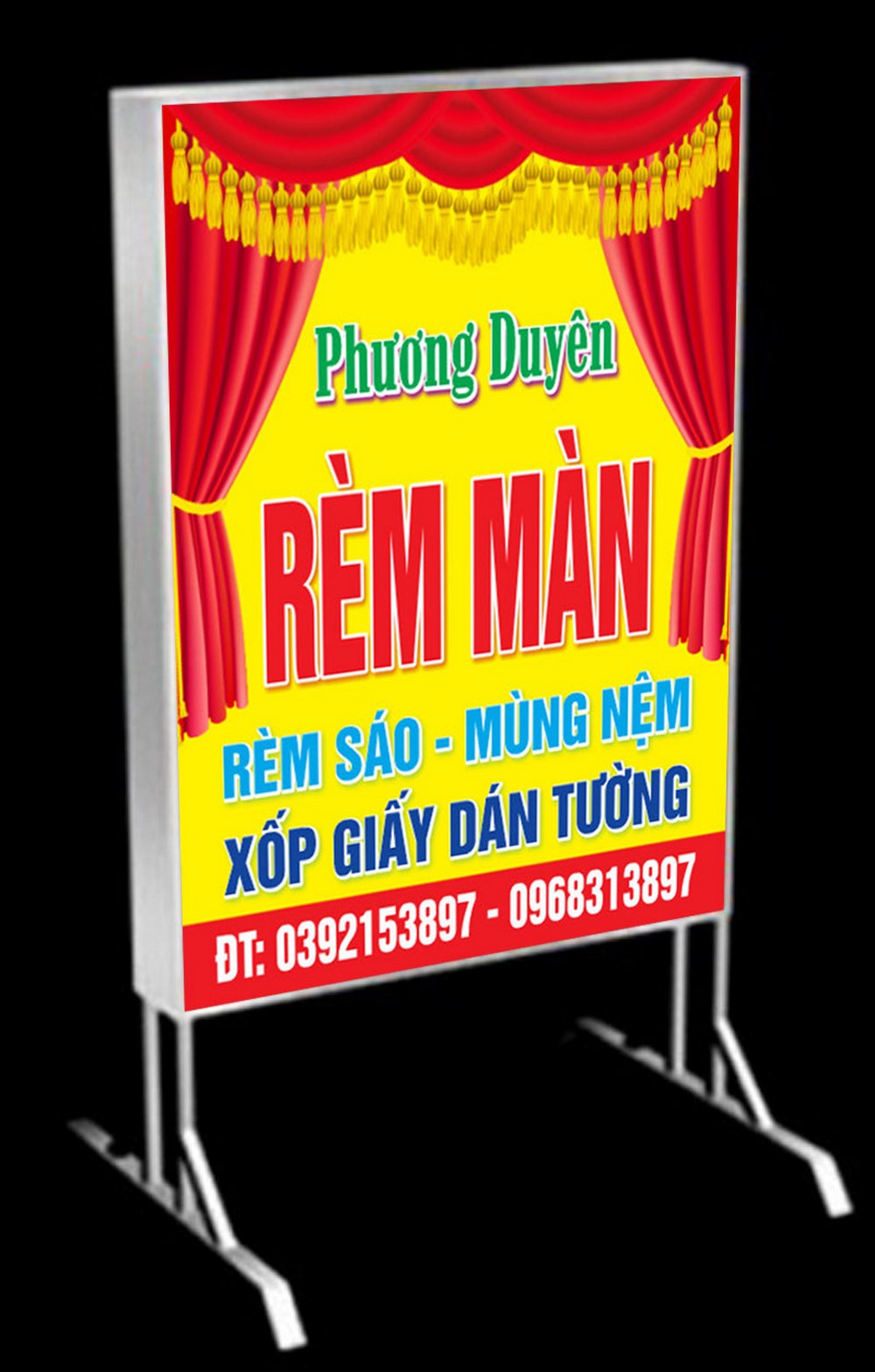 Mẫu biển quảng cáo tiệm rèm cửa