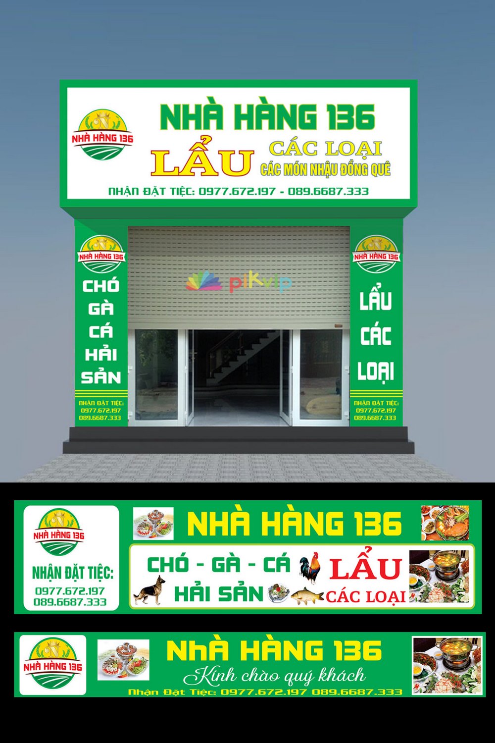 Mẫu market biển quảng cáo nhà hàng 136