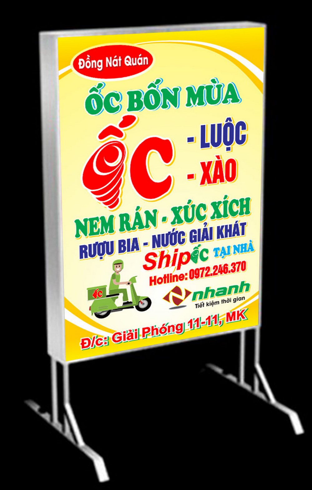 Mẫu biển vẫy quán ốc