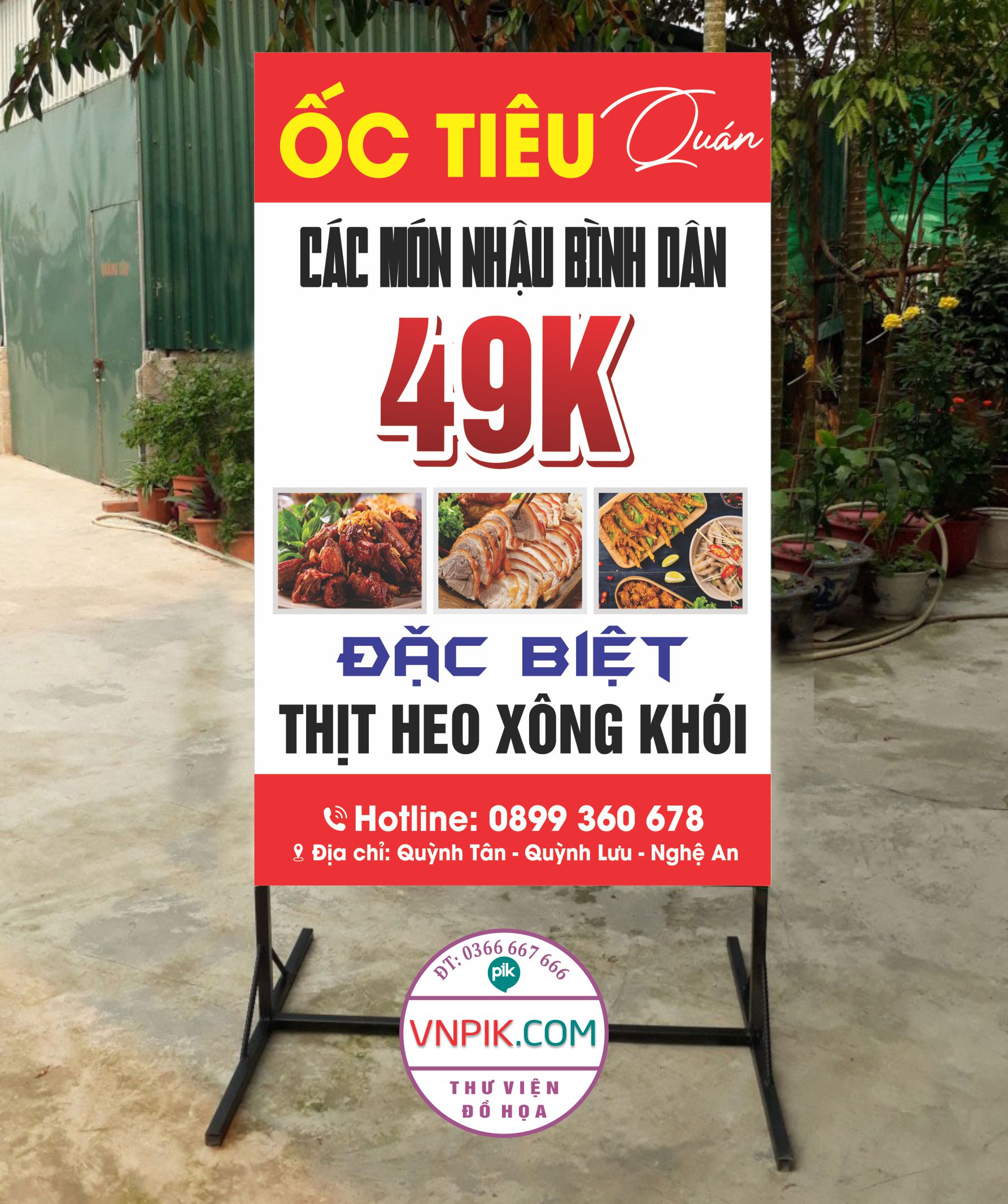 Bảng quảng cáo hộp đèn quán nhậu bình dân 49k