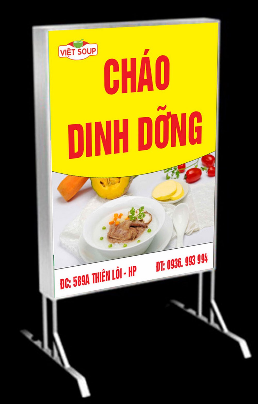 Mẫu biển vẫy tiệm cháo dinh dưỡng