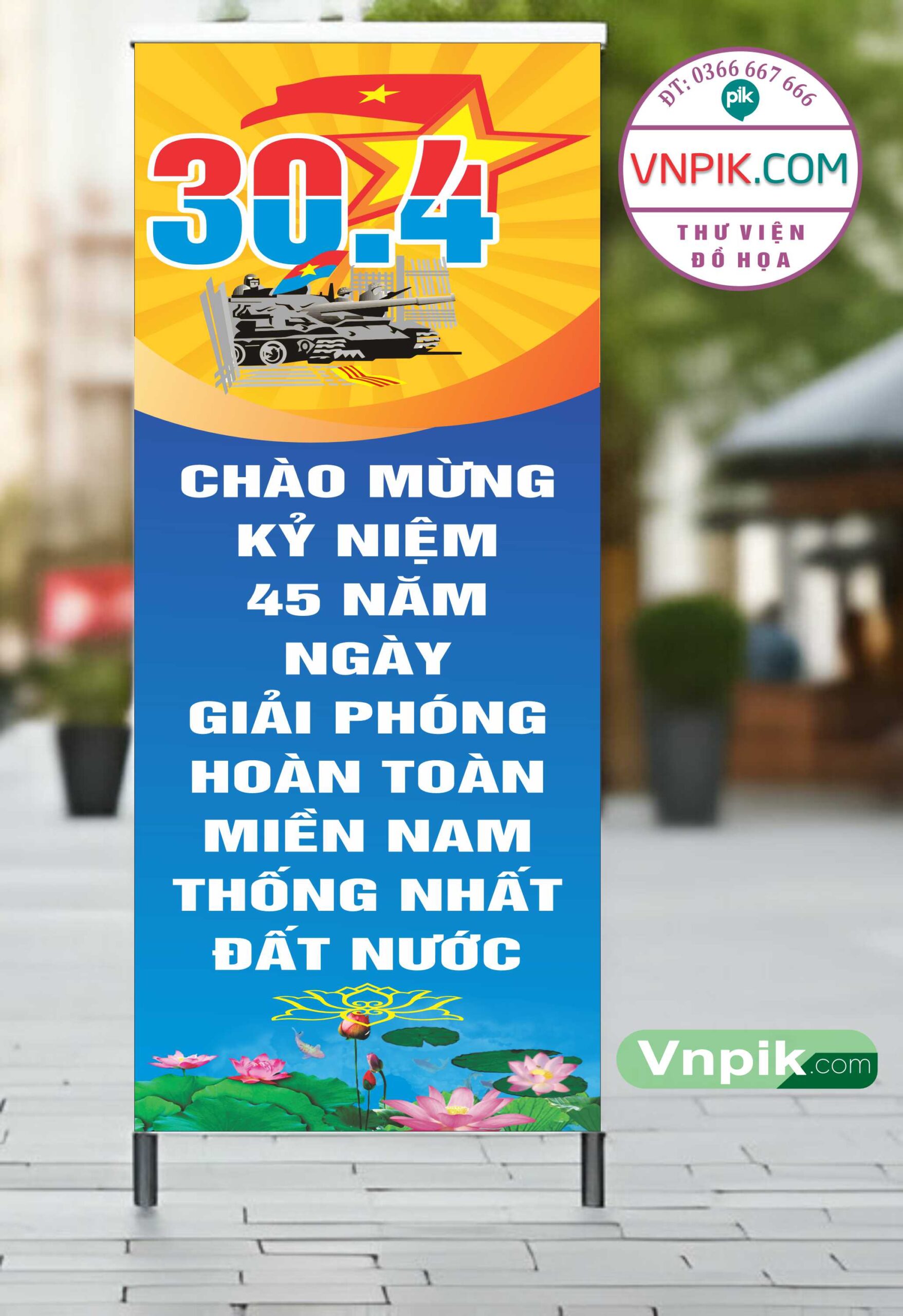 Mẫu Standee Giải Phóng Miền Nam 30 Tháng 4 Mẫu 17