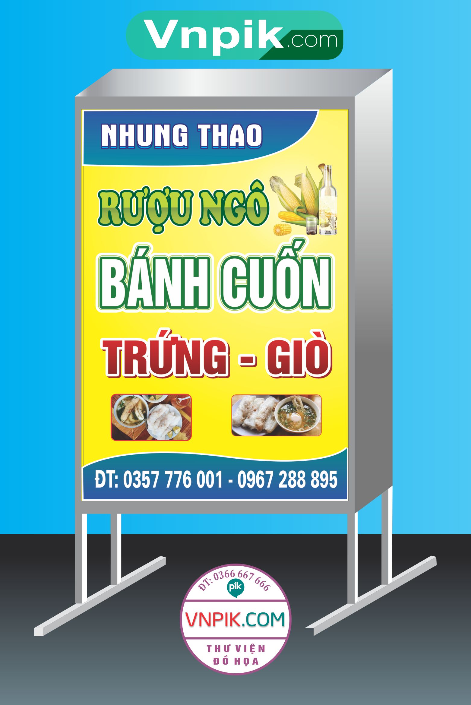 Mẫu biển vẫy nhung thao rượu ngô, bánh cuốn, trứng giò