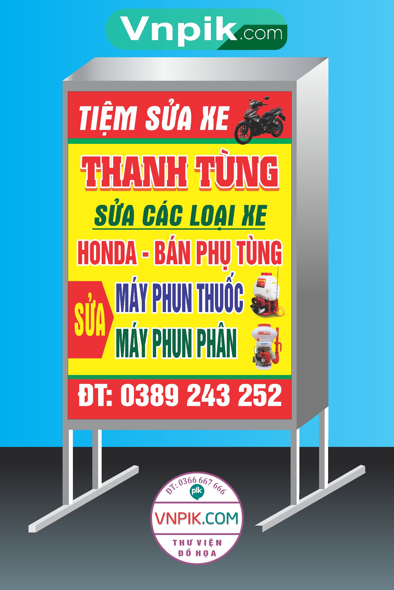 Mẫu biển vẫy sửa xe thanh Tùng