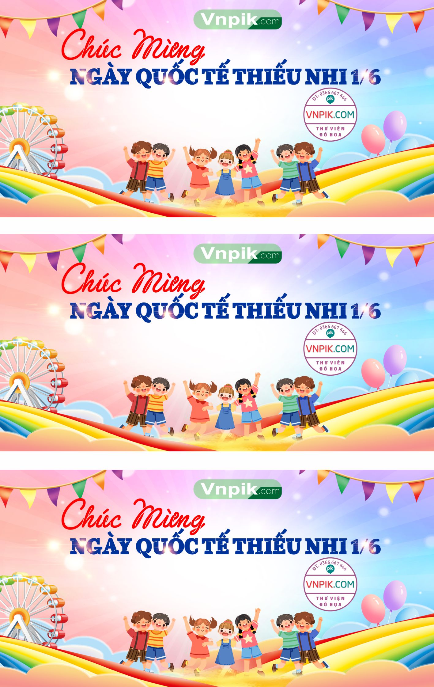 Mẫu phông nền maket tết thiếu nhi 1 tháng 6 mẫu 02