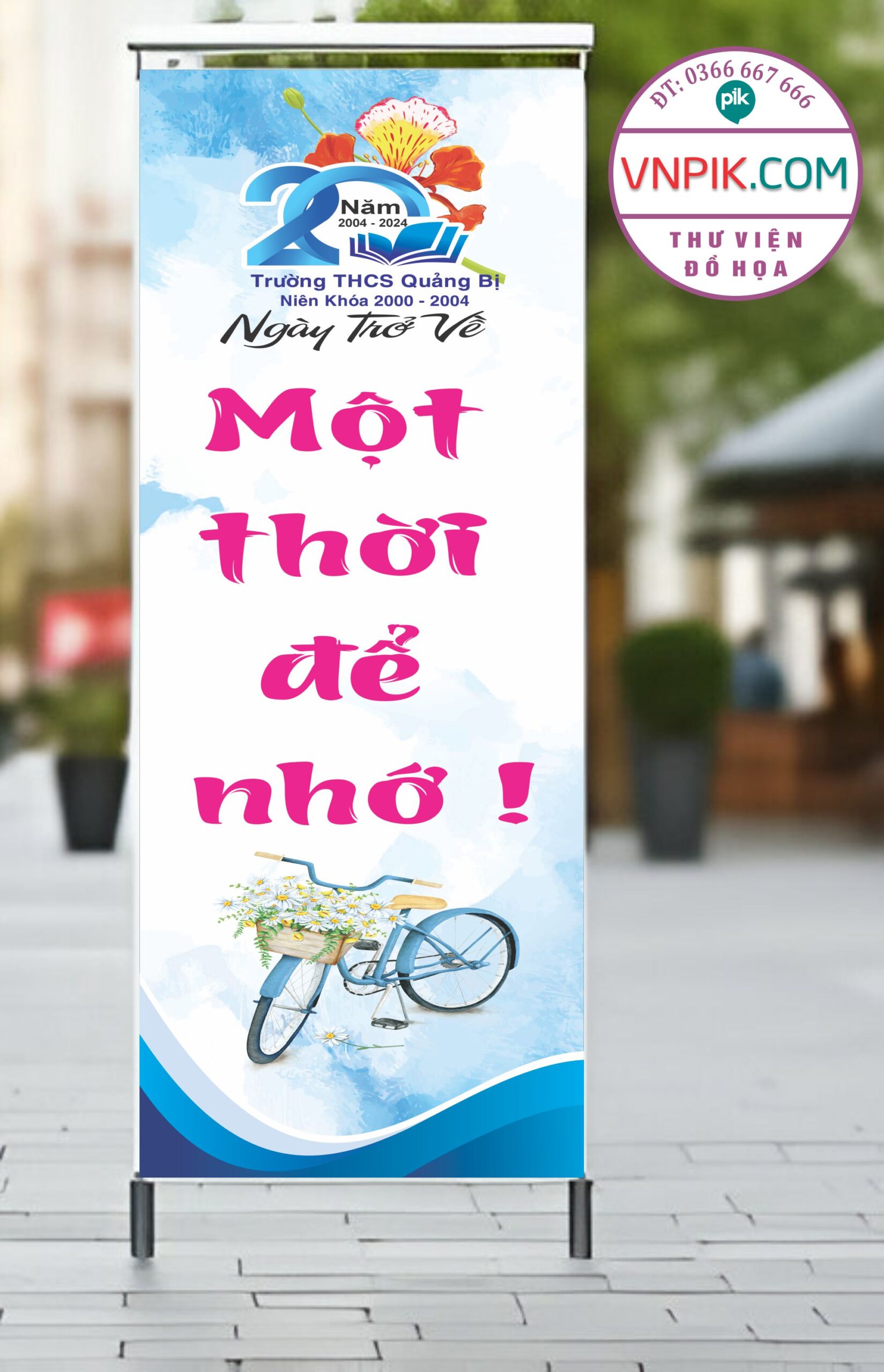 Phướn treo cây kỷ yếu một thời để nhớ