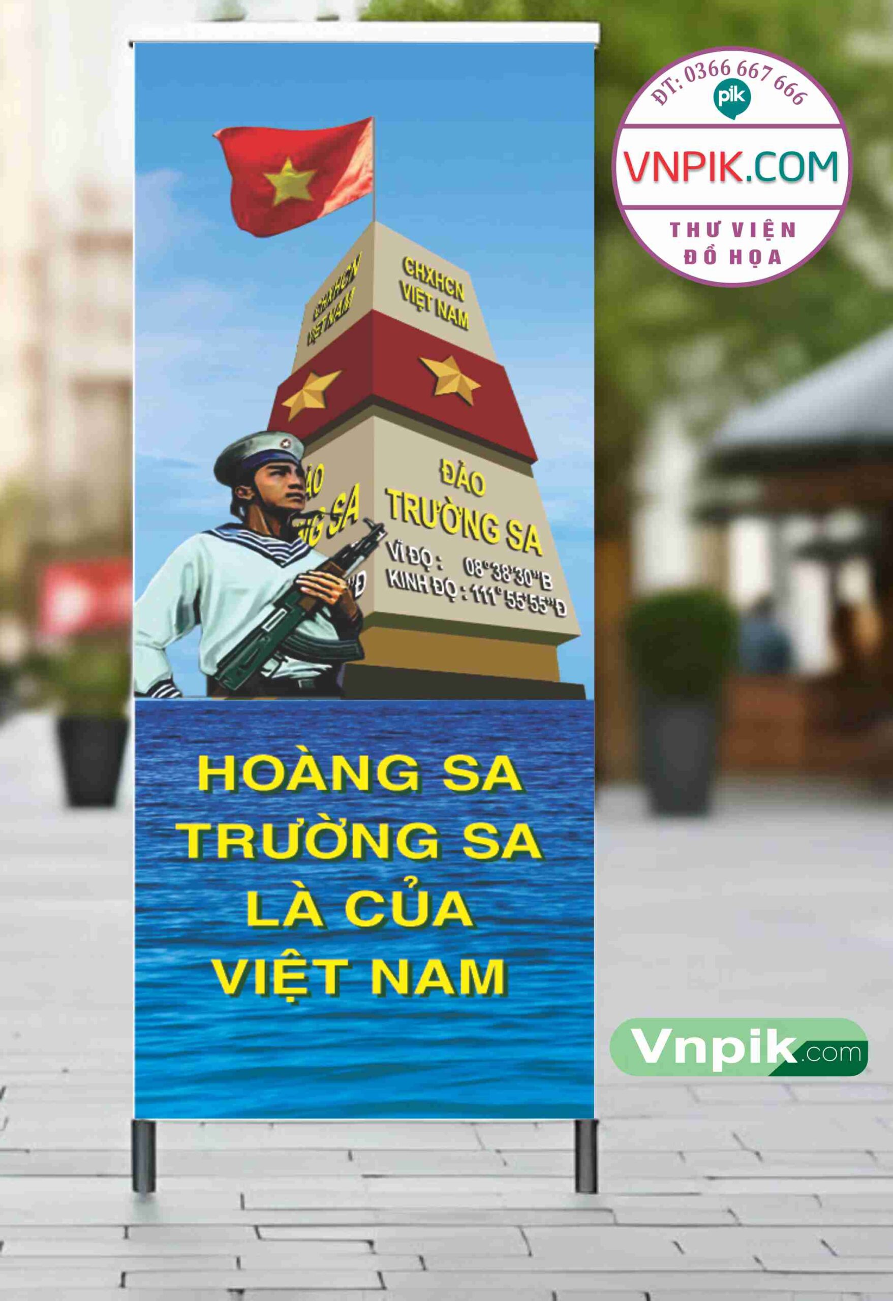 Mẫu standee biển đảo trường sa, hoàng sa mẫu 01