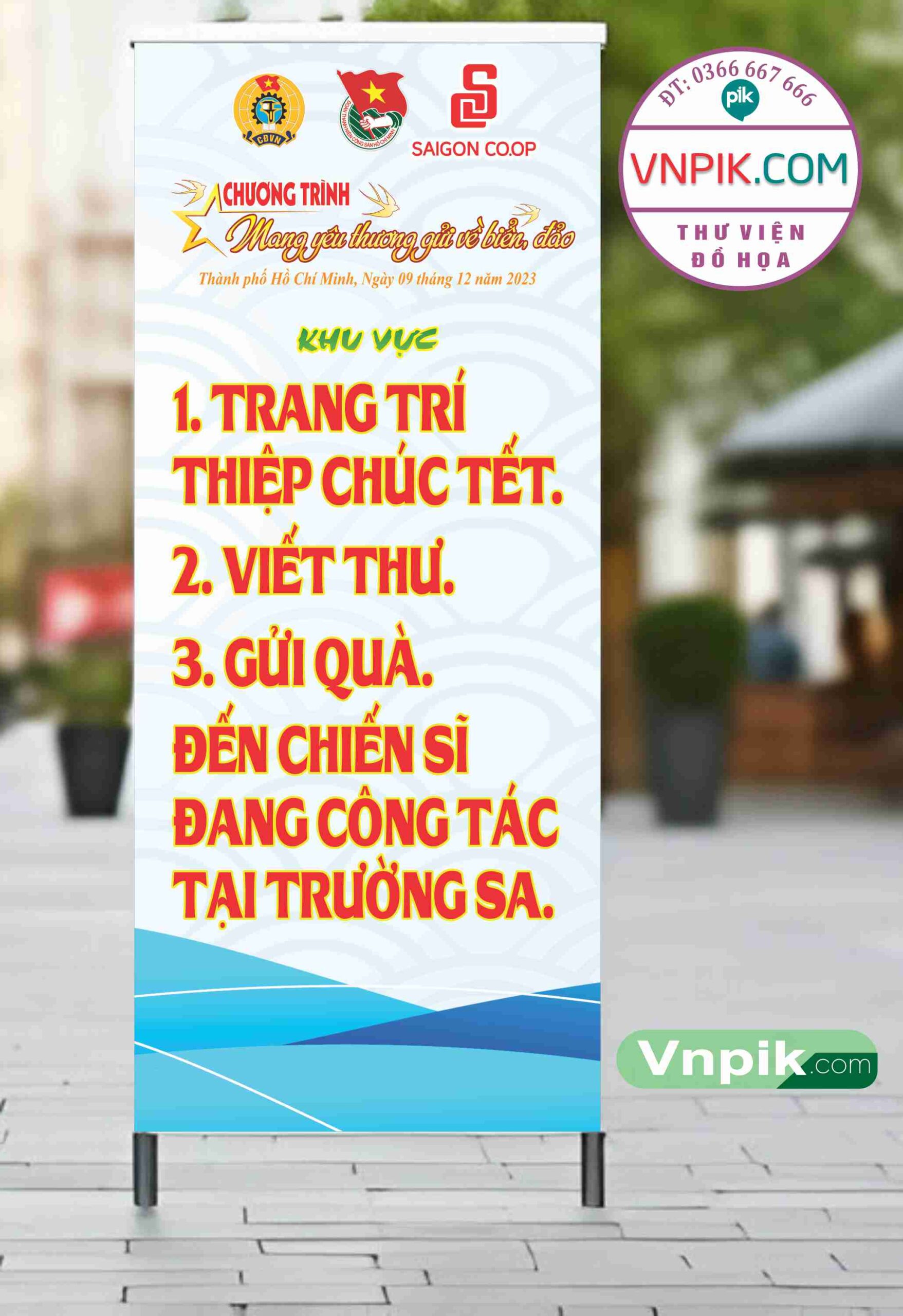 Mẫu standee biển đảo trường sa, hoàng sa mẫu 02