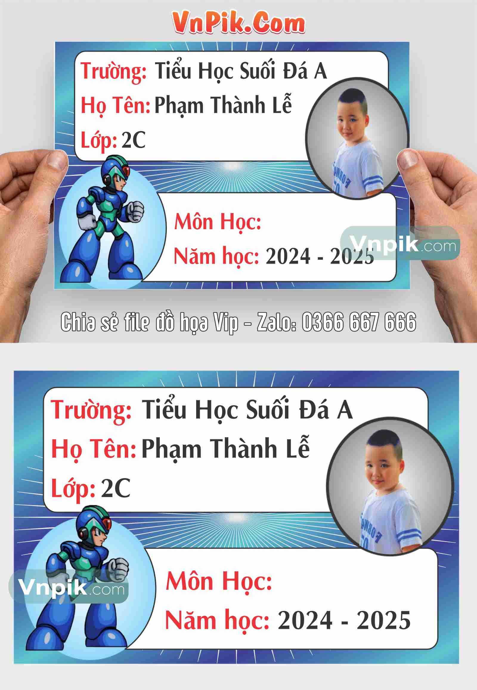 File Tem Nhãn Vở Đẹp File Corel X7 Mẫu 6