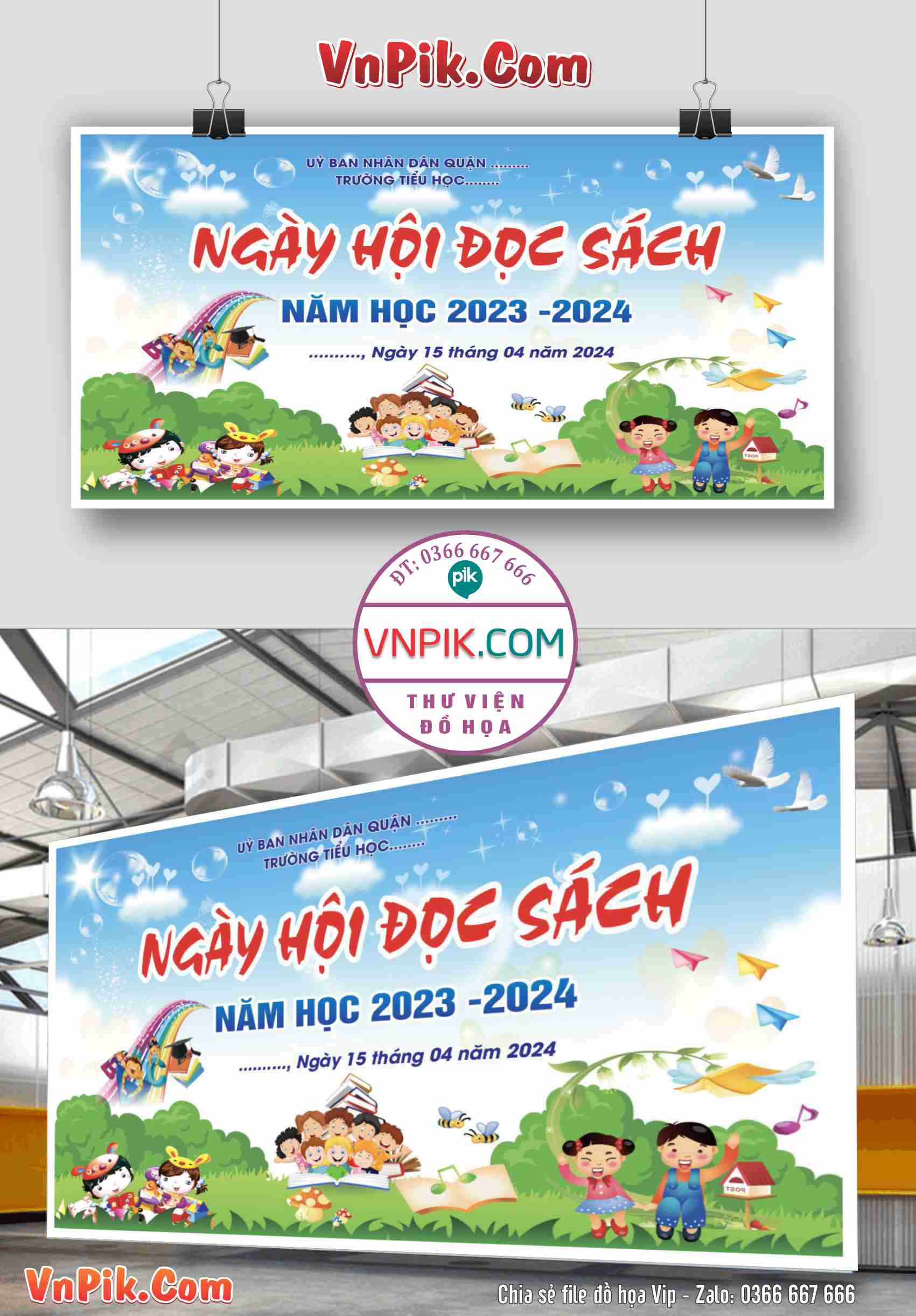 Phông nền ngày hội đọc sách file vector corel x7 đẹp mẫu 2