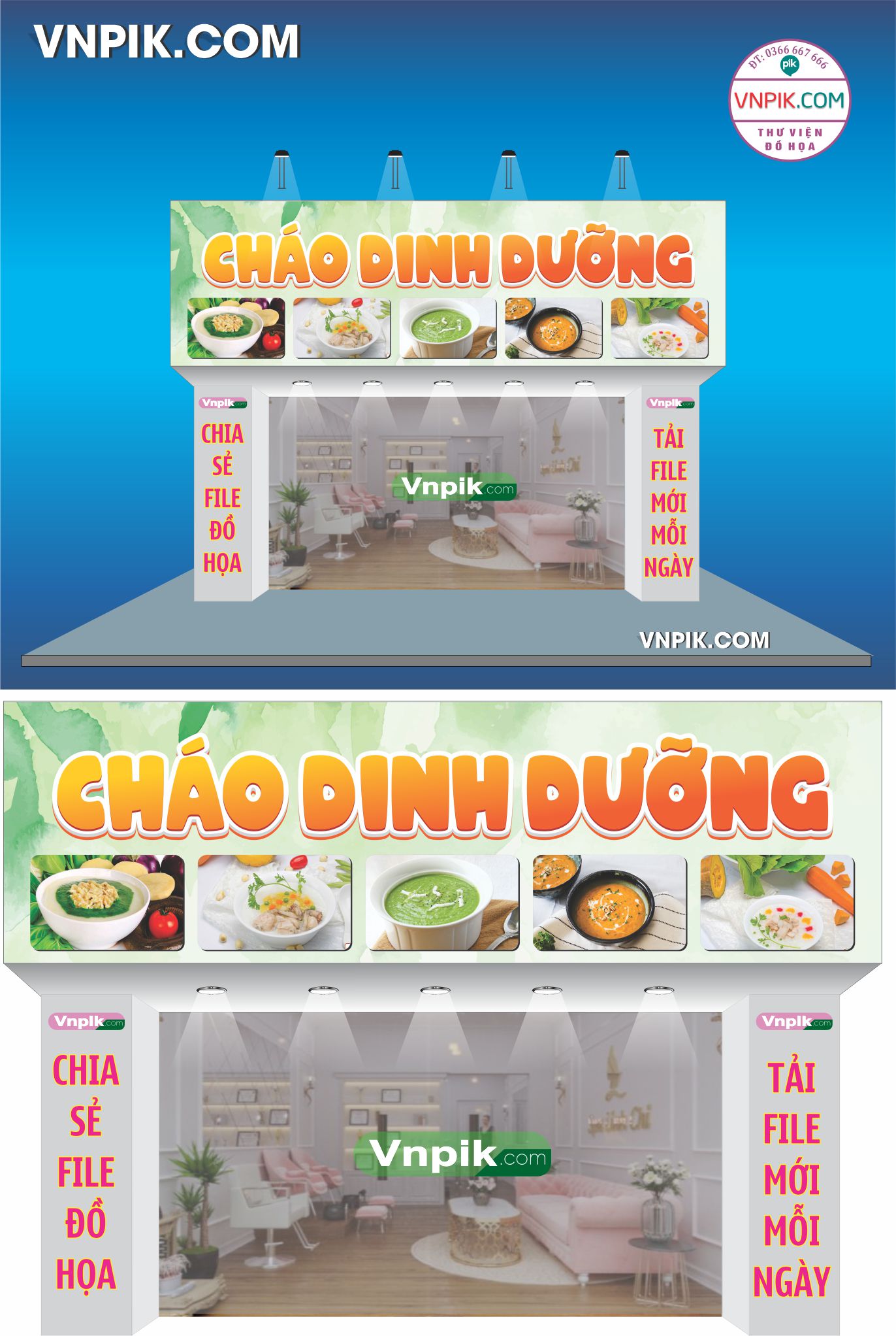 Mẫu biển quảng cáo cháo dinh dưỡng mẫu 01