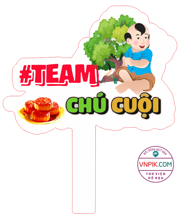 Hastag #Team chú cuội – vui tết trung thu file vector