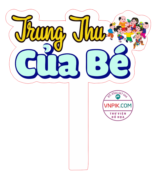 Hastag Trung Thu của bé file vector corel