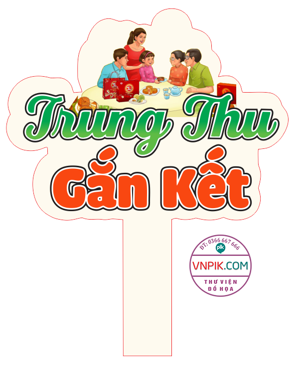 Hastag Trung Thu gắn kết – vui tết trung thu file vector